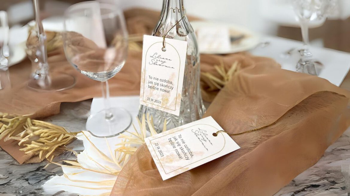 Zawieszki na Butelki Weselne: Oryginalny Sposób na Podziękowanie Gościom