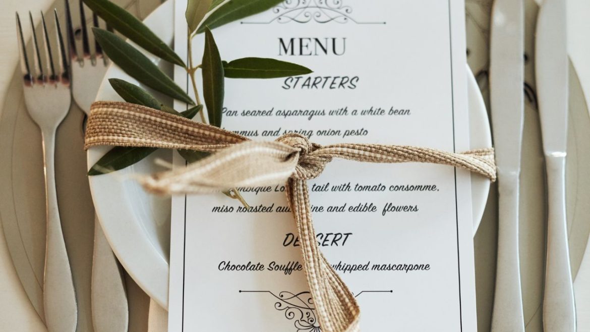 5 kreatywnych sposobów na wydruk weselnego menu